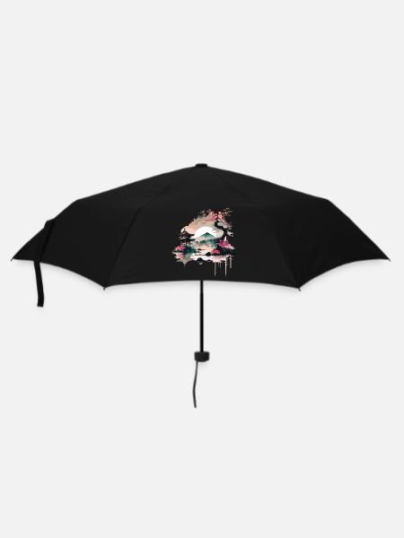 Lever de soleil japonais - Parapluie standard - noir