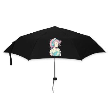 E-girl - Umbrella (small) - black - Front