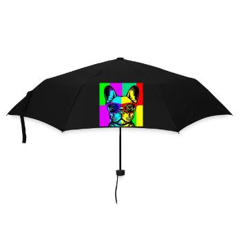 Lunettes Bulldog Néon Pop Art - Parapluie standard - noir - Devant