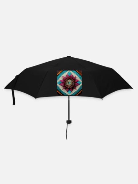 Boho Mandala Abstract - Umbrella (small) - black