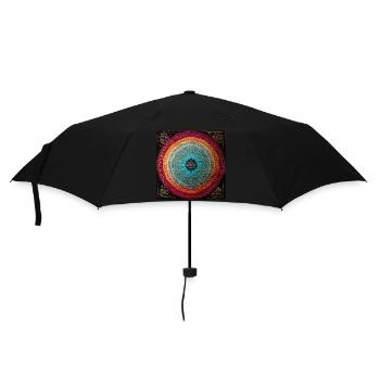 Boho Mandala Abstract - Regenschirm (klein) - Schwarz - Vorne