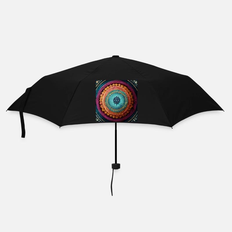 Boho Mandala Abstract - Regenschirm (klein) - Schwarz