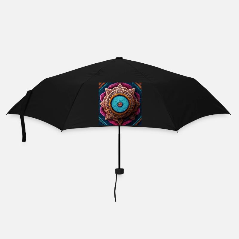 Boho Mandala Abstract - Regenschirm (klein) - Schwarz