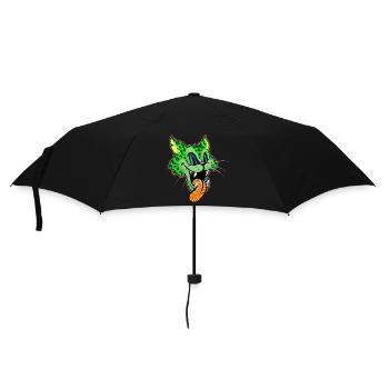 Leopard Green Comic Psychédélique - Parapluie standard - noir - Devant