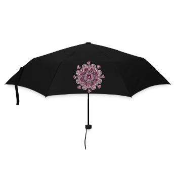Mandala - pink hearts for the sweetheart - Umbrella (small) - black - Front