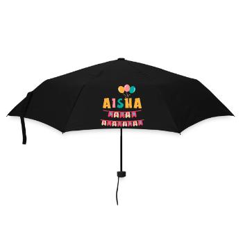 Aisha t-shirt joyeux anniversaire joyeux anniversaire - Parapluie standard - noir - Devant