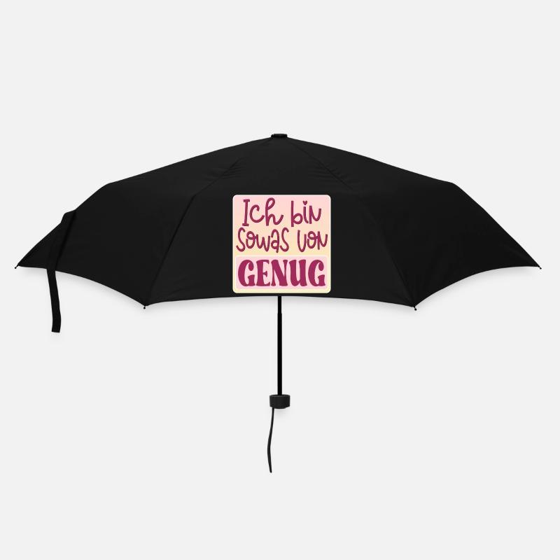 AFFIRMATION MINDSET - ICH BIN GENUG SPRUCH - Regenschirm (klein) - Schwarz