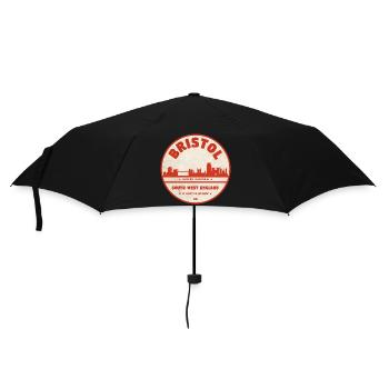 Bristol Skyline Retro Emblem - Regenschirm (klein) - Schwarz - Vorne
