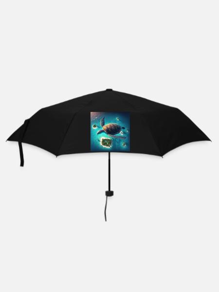 The flying turtle - Umbrella (small) - black