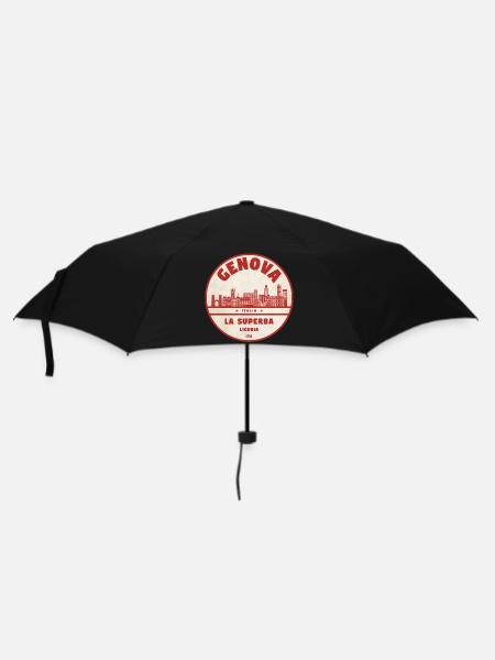 Genua Italia Vintage Stadtpanorama - Regenschirm (klein) - Schwarz