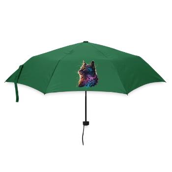 Cooles Kätzchen - Regenschirm (klein) - Flaschengrün - Vorne