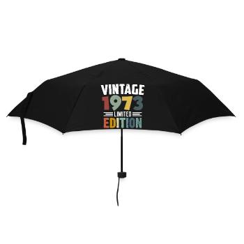 52nd Birthday Vintage 1973 Gift - Umbrella (small) - black - Front