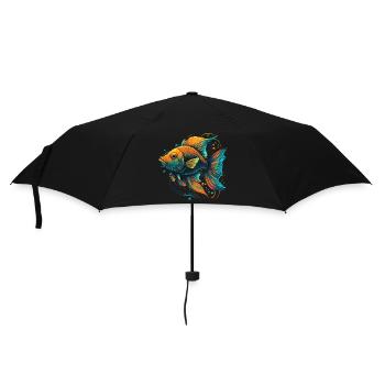 Golden Fish - Umbrella (small) - black - Front