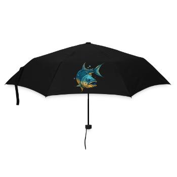 Fish Painting - Umbrella (small) - black - Front