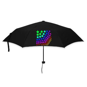 Colorful Stars Rainbow - Umbrella (small) - black - Front