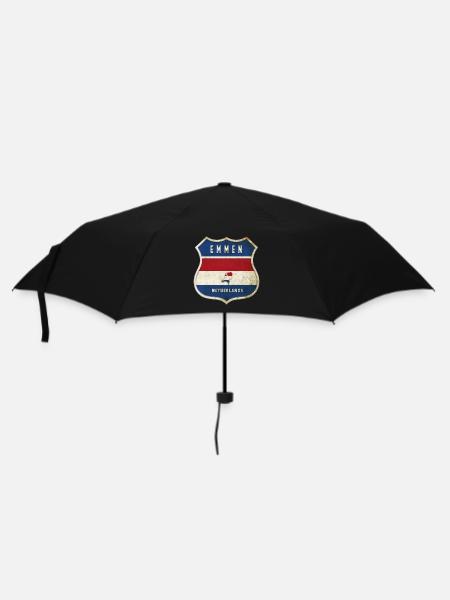 Emmen Niederlande Wappen Design - Regenschirm (klein) - Schwarz