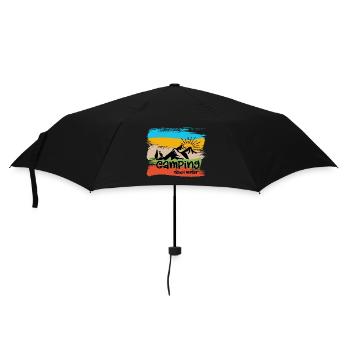 Camping down under - Regenschirm (klein) - Schwarz - Vorne