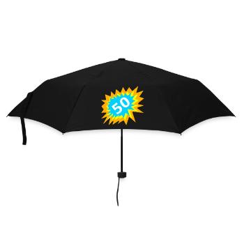 jahre alt, 50 bunt, geburtstagsparty - Regenschirm (klein) - Schwarz - Vorne