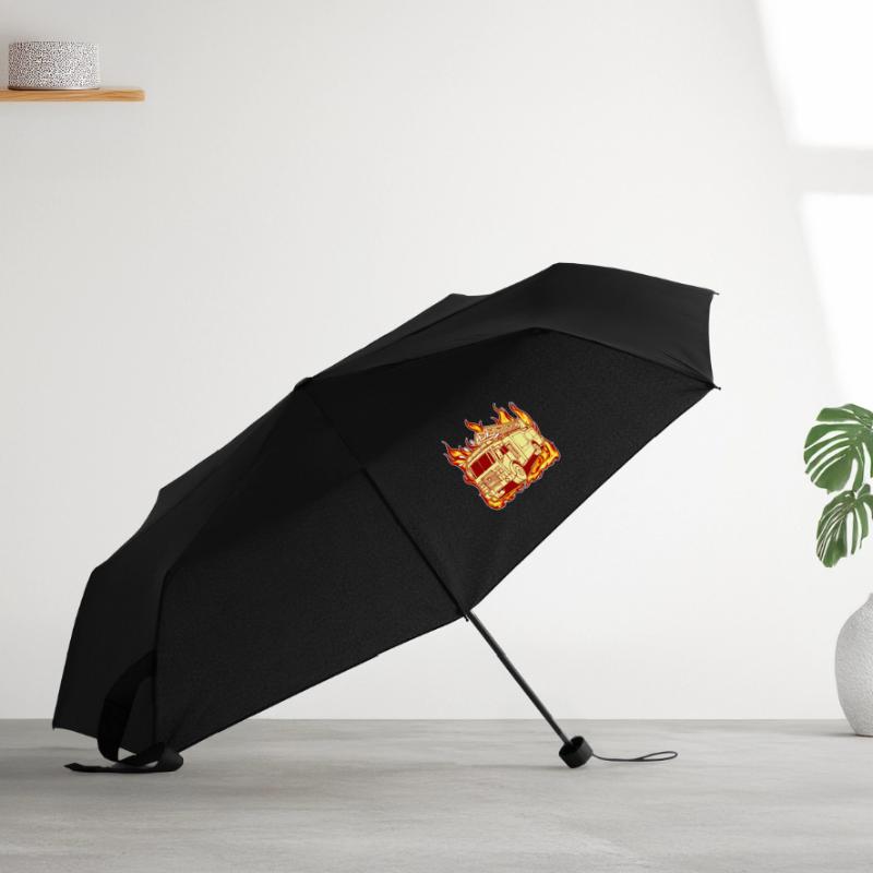 Fire Burning Fire Brigade Fire Engine Fire Protection Umbrella (small)