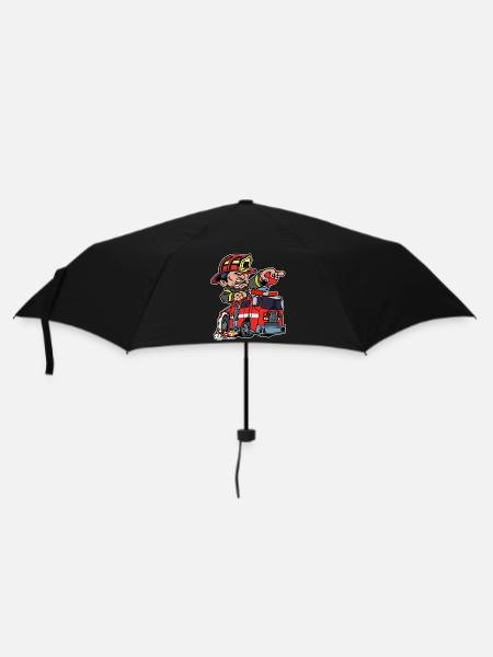 Pompiers Pompier Sauveteur Camion de pompiers - Parapluie standard - noir