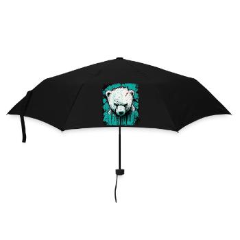 Angry Polar Bear - Umbrella (small) - black - Front
