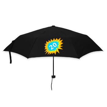 was schenken, 20 bunt - Regenschirm (klein) - Schwarz - Vorne