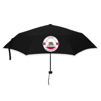 Clovis California Flag USA Travel Souvenir Badge - Parapluie standard - noir - Devant