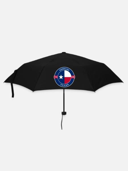 Edinburg Texas Flag USA Travel Souvenir Badge - Umbrella (small) - black