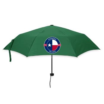 Edinburg Texas Flag USA Travel Souvenir Badge - Umbrella (small) - bottlegreen - Front