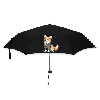 Happy Pet Corgi - Umbrella (small) - black - Front