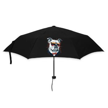 Feeling Cool Bulldog Haustier - Regenschirm (klein) - Schwarz - Vorne
