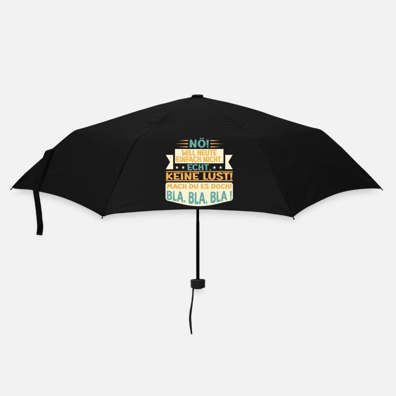 KEINE LUST SPRÜCHE - NÖ SPRÜCHE BILDER - Regenschirm (klein) - Schwarz