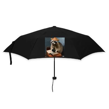 lookylooky Racoon - Regenschirm (klein) - Schwarz - Vorne