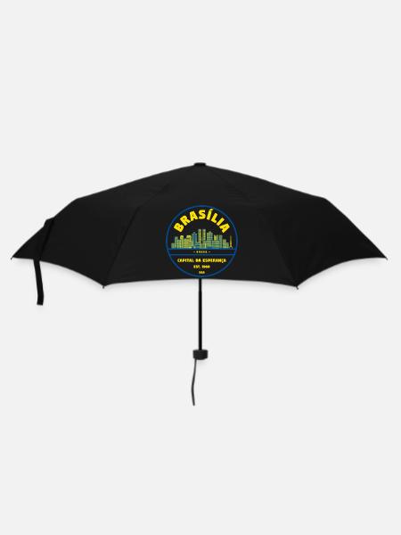 Brasilia Skyline Emblem - Regenschirm (klein) - Schwarz