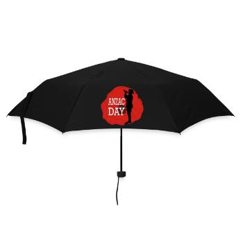 Anzac Day - Umbrella (small) - black - Front