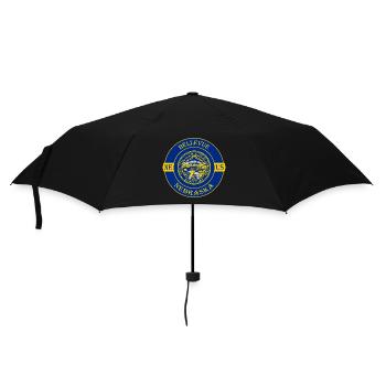 Bellevue Nebraska Flag USA Travel Souvenir Badge - Parapluie standard - noir - Devant
