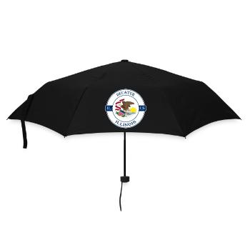 Decatur Illinois Flag USA Travel Souvenir Badge - Parapluie standard - noir - Devant