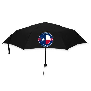 Desoto Texas Flagge USA Reise Souvenir Abzeichen - Regenschirm (klein) - Schwarz - Vorne