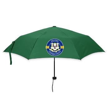 Milford Connecticut Flag USA Travel Souvenir Badge - Parapluie standard - vert bouteille - Devant