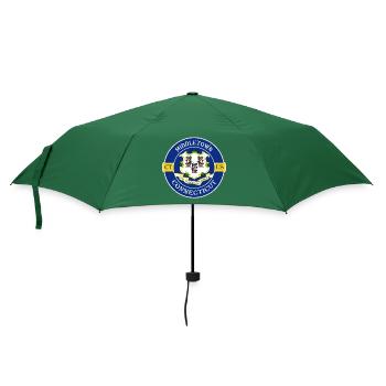 Middletown Connecticut Flag USA Souvenir Badge - Parapluie standard - vert bouteille - Devant