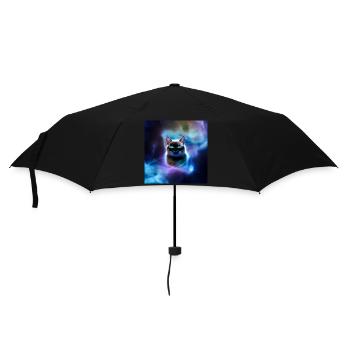 Cat in space - Umbrella (small) - black - Front