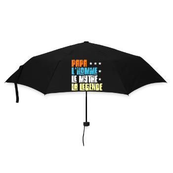 Papa L'Homme Le Mythe La Légende - T-shirt Humour - Parapluie standard - noir - Devant