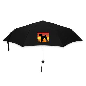 Lakeland Terrier Dog Lover Silhouette Retro Sunset - Parapluie standard - noir - Devant