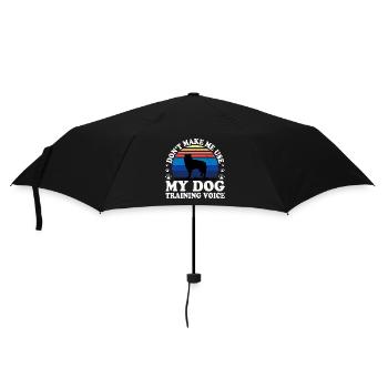 Alaskan Malamute Hundeliebhaber Silhouette Retro Sonnenuntergang - Regenschirm (klein) - Schwarz - Vorne