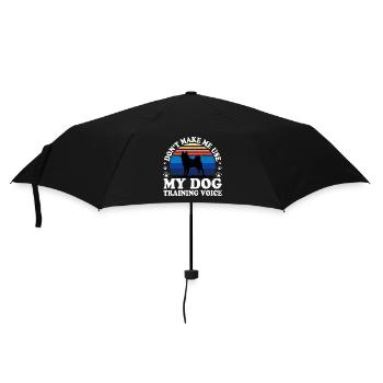 Schwarz Norwegischer Elchhund Hund Silhouette Retro Sonne - Regenschirm (klein) - Schwarz - Vorne