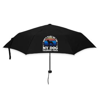 Boxer Hund Silhouette Vintage Sonnenuntergang für Hundeliebhaber - Regenschirm (klein) - Schwarz - Vorne