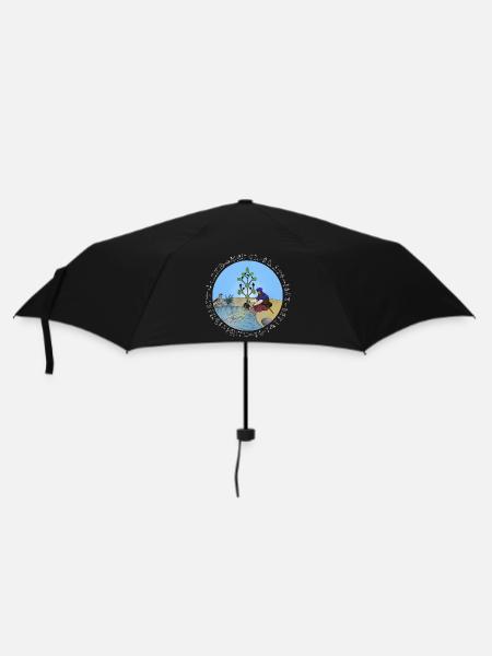 Cognition, white writing - Umbrella (small) - black