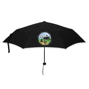 Nachsinn, écriture blanche - Parapluie standard - noir - Devant