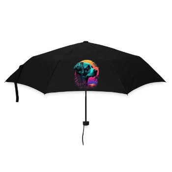 Calm Vaporwave Style Labrador Retriever - Umbrella (small) - black - Front