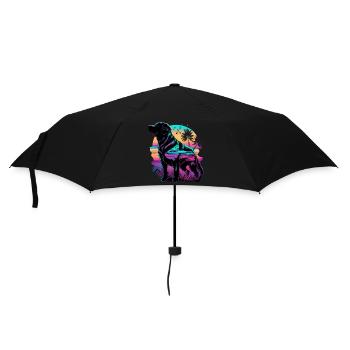 Tapferer Labrador Retriever - Regenschirm (klein) - Schwarz - Vorne